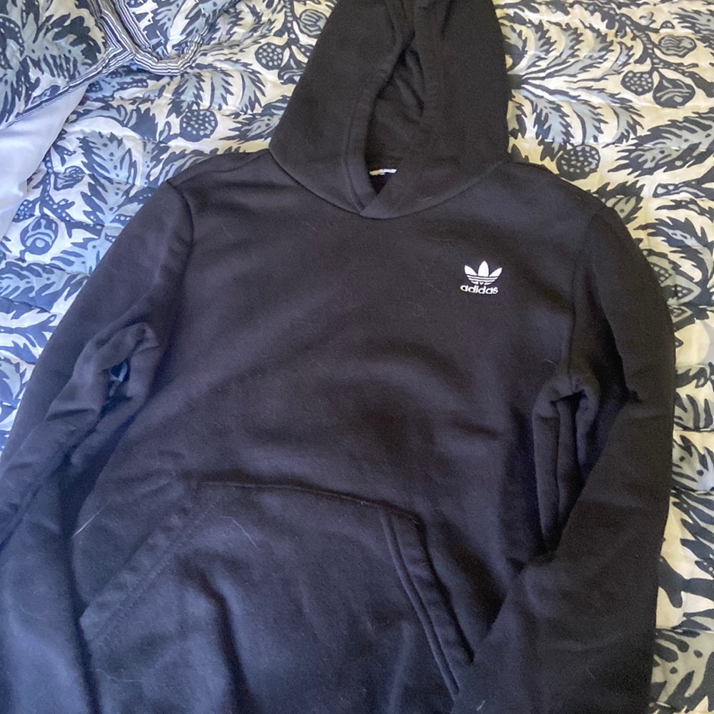 Black youth Adidas hoodie.  Worn once.